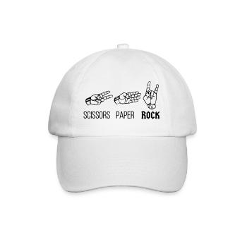 Siccors Paper Rock - Heavy Rock Edition - Baseballkappe - Weiß/Weiß - Vorne