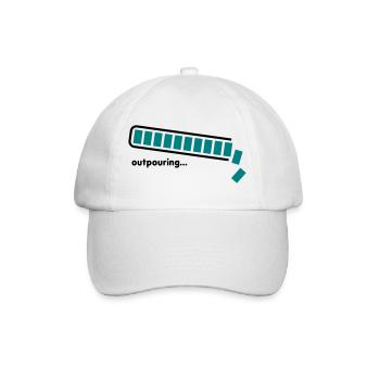 outpouring - Baseballkappe - Weiß/Weiß - Vorne