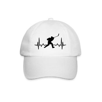 Eishockey Liebhaber Herzklopfen - Baseball Cap - white/white - Front