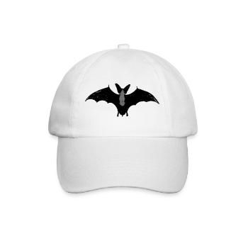 Halloween bat used look retro design gothic - Baseball Cap - white/white - Front