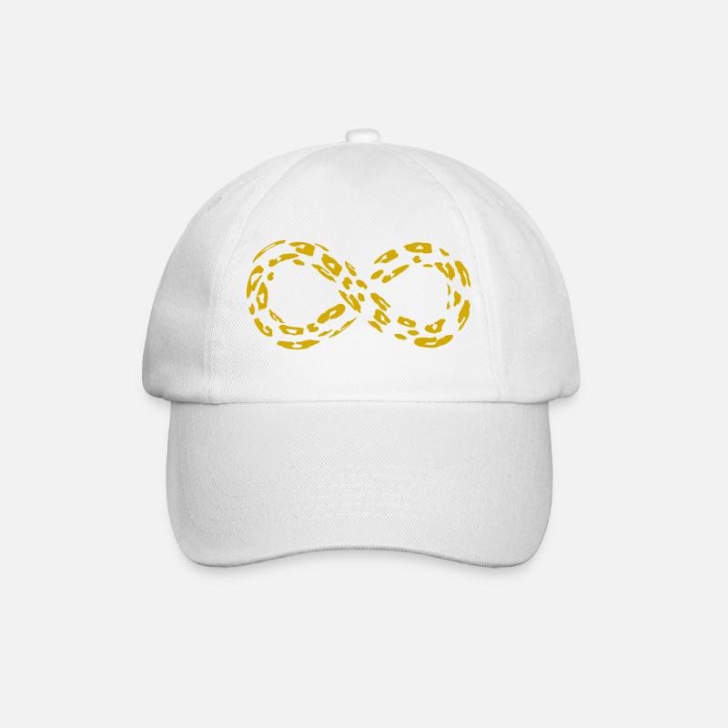 Leopard Infinity Loop (alternate) - Baseball Cap - white/white