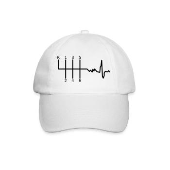 Engrenages avec battement de cœur - Casquette classique - blanc/blanc - Devant