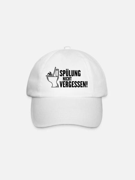 Spülung Nicht Vergessen! (Gegen Rechts / Black) - Baseballkappe - Weiß/Weiß