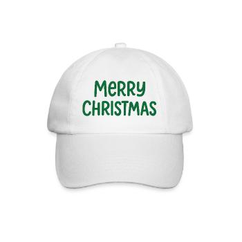 Merry Christmas Weihnachten - Baseballkappe - Weiß/Weiß - Vorne