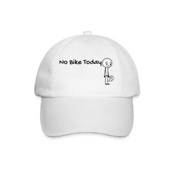 No bike today idée cadeau cycliste  - Casquette classique - blanc/blanc - Devant