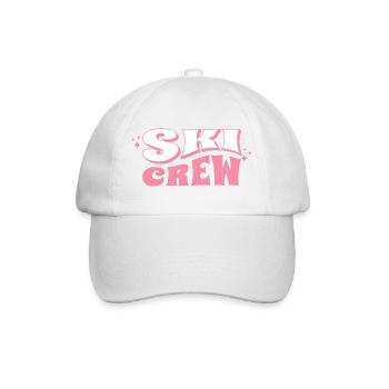 Filles de l’équipe de ski rose – Conception de ski féminine - Casquette classique - blanc/blanc - Devant