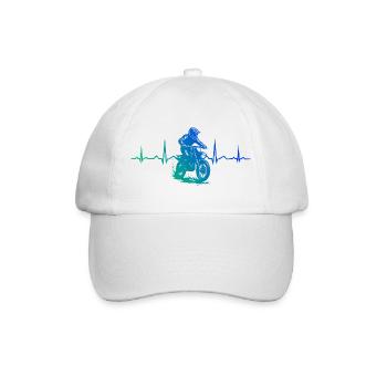 Motocross motif that works immediately - Baseball Cap - white/white - Front