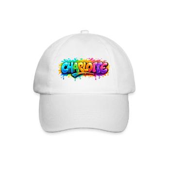 Graffiti  Charlotte Prénom cadeau idéal imprimable - Casquette classique - blanc/blanc - Devant