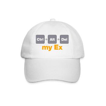 Ctrl Alt Del my Ex für Gamer und Nerds, Split - Baseballkappe - Weiß/Weiß - Vorne