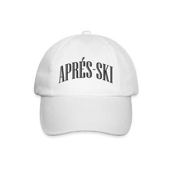 Apres Ski Schriftzug - Baseballkappe - Weiß/Weiß - Vorne