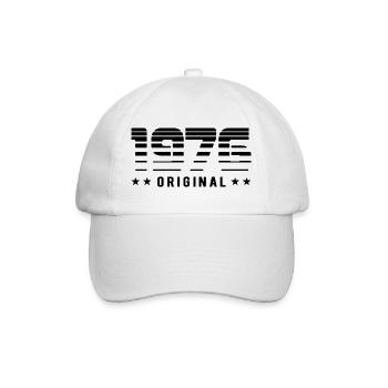 1976 Design rétro original | Anniversaire - Casquette classique - blanc/blanc - Devant