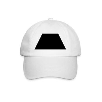 black trapezoid - Baseball Cap - white/white - Front