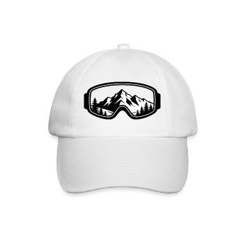 Silhouette du sommet de neige - Lunettes de ski - Casquette classique - blanc/blanc - Devant