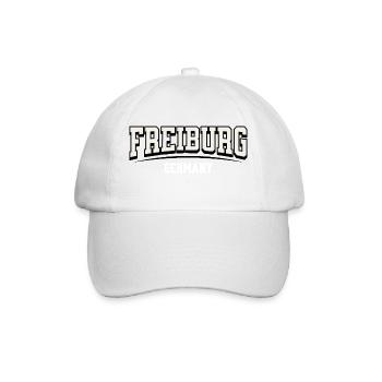Freiburg Deutschland Vintage Uni-Look - Baseballkappe - Weiß/Weiß - Vorne