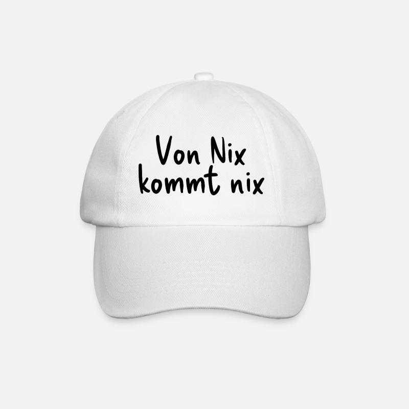 Von Nix kommt nix - Baseballkappe - Weiß/Weiß