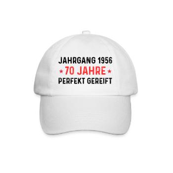 Millésime 1956 – 70 ans parfaitement maturé - Casquette classique - blanc/blanc - Devant