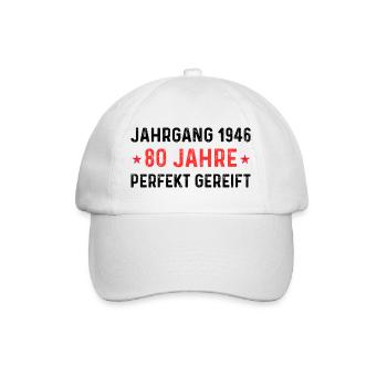 Millésime 1946 – 80 ans parfaitement maturé - Casquette classique - blanc/blanc - Devant