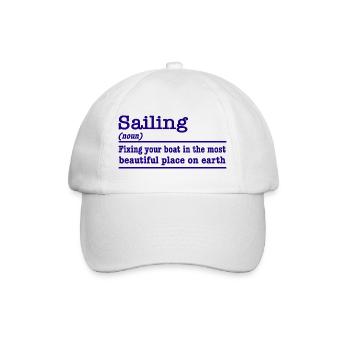 Drôle de dicton, naviguer pour les marins - Casquette classique - blanc/blanc - Devant