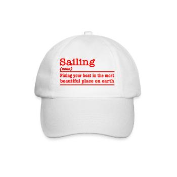 Drôle de dicton, naviguer pour les marins - Casquette classique - blanc/blanc - Devant