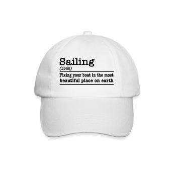 Drôle de dicton, naviguer pour les marins - Casquette classique - blanc/blanc - Devant