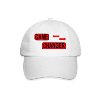 Game Changer / Veränderung / Statement - Baseballkappe - Weiß/Weiß - Vorne