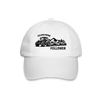 Moi et mes abonnés - tracteur - embouteillage - Casquette classique - blanc/blanc - Devant