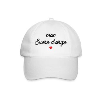 Mon Sucre d'Orge Script Cœur Rouge - Casquette classique - blanc/blanc - Devant