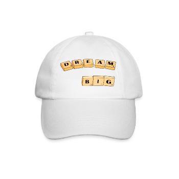 Dream Big Block Typography - Baseball Cap - white/white - Front
