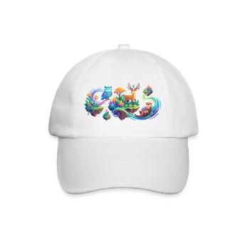 Motif des animaux de la forêt fantastique Rêve de la forêt fantastique - Casquette classique - blanc/blanc - Devant