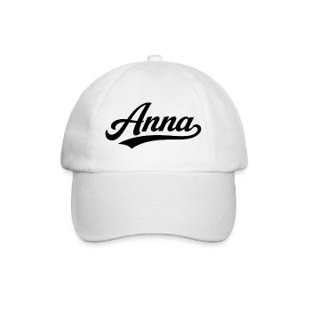 Anna nom premier nom de famille - Casquette classique - blanc/blanc - Devant