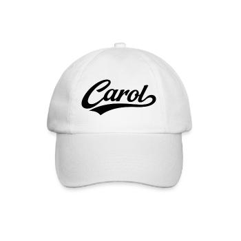 Carol name first last family gifts  - Baseball Cap - white/white - Front