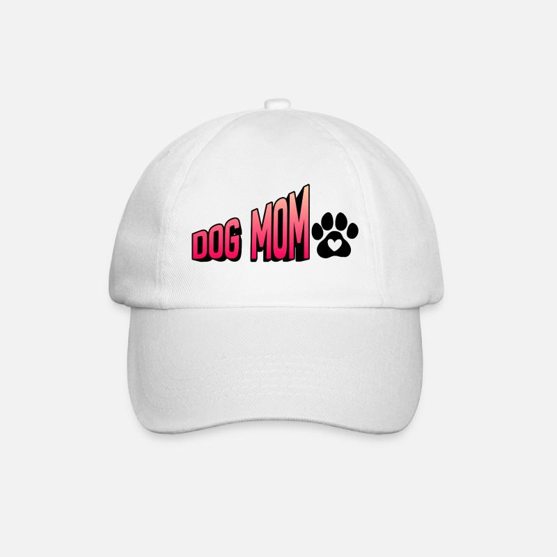 Dog Mom - Baseballkappe - Weiß/Weiß