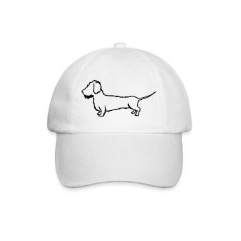 Dackel Rauhaardeckel Hundehalter - Baseballkappe - Weiß/Weiß - Vorne