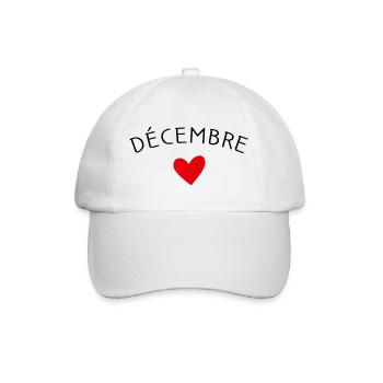 Future maman Décembre – Bébé en route ❤️ - Casquette classique - blanc/blanc - Devant