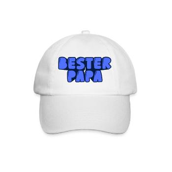 Bester Papa - Baseballkappe - Weiß/Weiß - Vorne