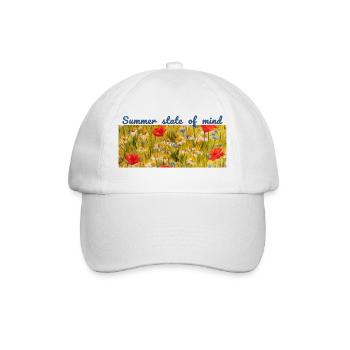 Summer State of Mind Wildflower Meadow Panorama - Baseball Cap - white/white - Front