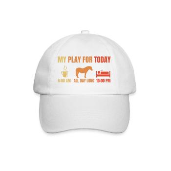 Chevaux de café endormis - Casquette classique - blanc/blanc - Devant