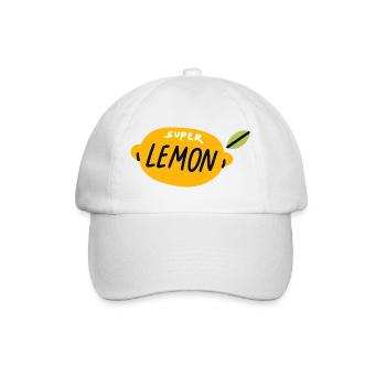 Super Lemon Shirt Cute Fruit Design Summer - Baseballkappe - Weiß/Weiß - Vorne