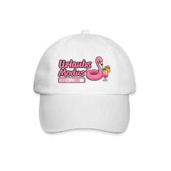 Urlaubsmodus, Urlaub - Baseballkappe - Weiß/Weiß - Vorne