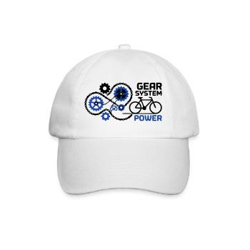 Awesome Gear System Bike Nerd - Baseball Cap - white/white - Front