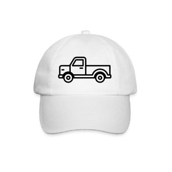 Lkw - Baseballkappe - Weiß/Weiß - Vorne