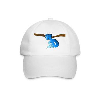 Blue Snake - Baseball Cap - white/white - Front