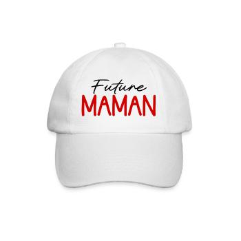 Future Maman – Cute French Pregnancy Announcement  - Casquette classique - blanc/blanc - Devant