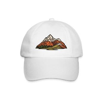 Mountains Landscape - Baseball Cap - white/white - Front