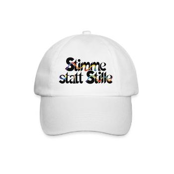 Cooles Statement Motiv für mehr Zivilcourage - Baseballkappe - Weiß/Weiß - Vorne