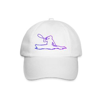Wildwasserkajak Geschenkidee für die Kajakfahrerin - Baseballkappe - Weiß/Weiß - Vorne