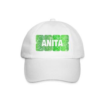 Maedchenname Anita - Baseballkappe - Weiß/Weiß - Vorne