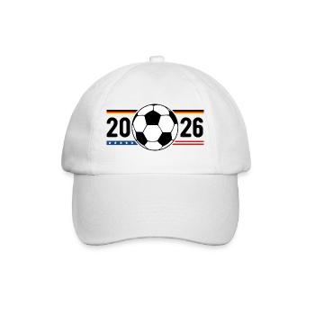 Fußball Flagge 2026 - Baseballkappe - Weiß/Weiß - Vorne