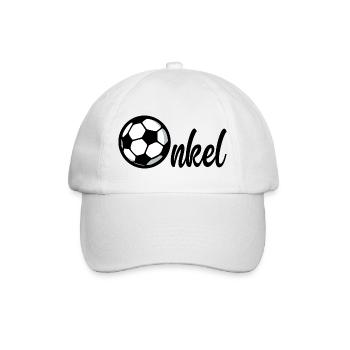 Fußball Bruder Onkel - Baseballkappe - Weiß/Weiß - Vorne