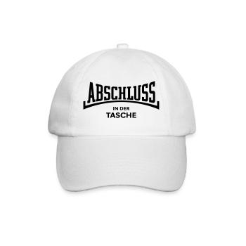 Abschluss In Der Tasche (Schulabschluss Konkav B) - Baseballkappe - Weiß/Weiß - Vorne